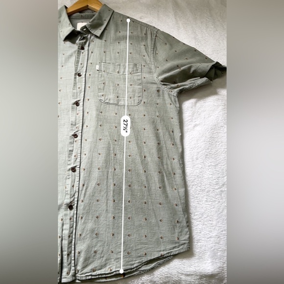 Katin Men’s Sage Short Sleeve Button-Up Shirt M Micro Print Casual Surf Style - Picture 6 of 9